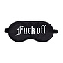 Fuck Off - Geprinte Satijnen Masker - Zwart