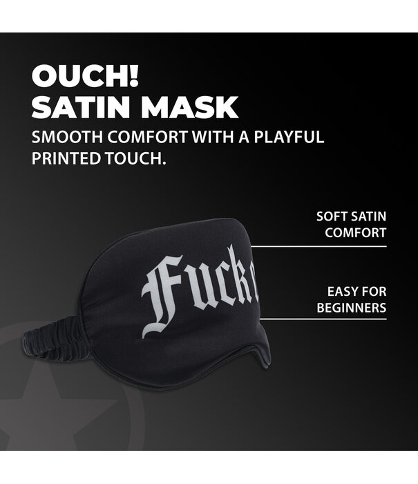 Ouch! by Shots Fuck Off - Geprinte Satijnen Masker - Zwart