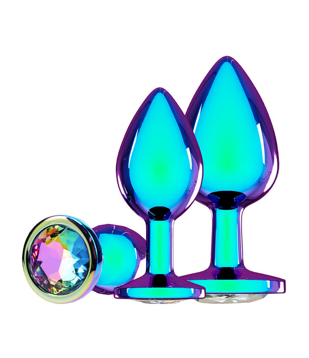 Ouch! by Shots Venice Collectie - Metaal Anale Plug Set - Iriserend