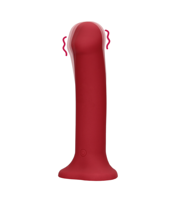 Loveline by Shots Non-Phallic Vibrerende Dildo - Groot - Framboos Rood