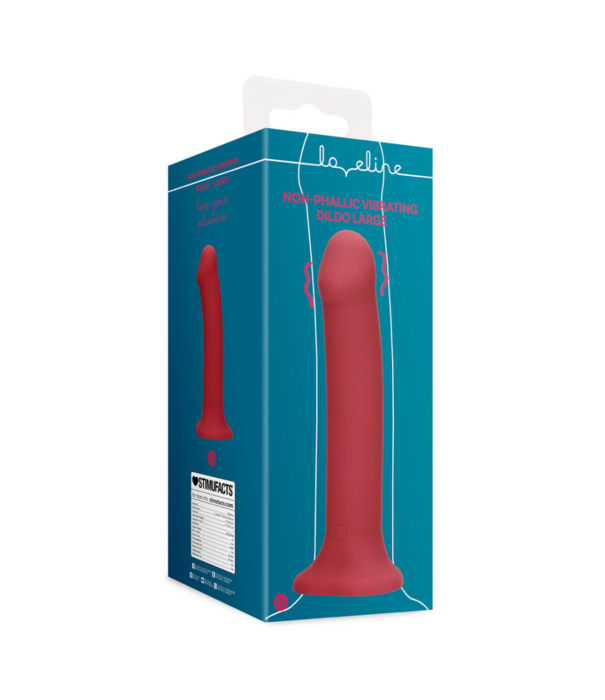 Loveline by Shots Non-Phallic Vibrerende Dildo - Groot - Framboos Rood