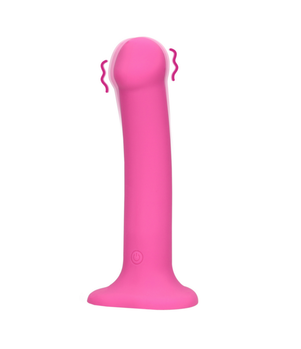 Loveline by Shots Non-Phallic Vibrerende Dildo - Medium - Krachtig Roze