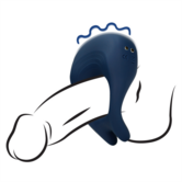 Puntige Vibrerende Cockring - Baltisch Blauw