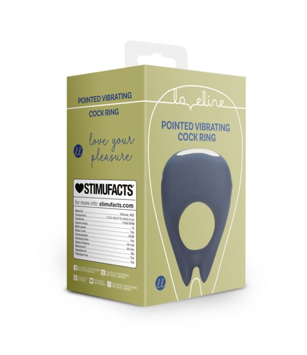 Loveline by Shots Puntige Vibrerende Cockring - Baltisch Blauw