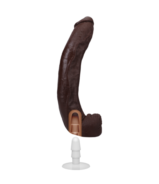 Doc Johnson Dredd - Realistische ULTRASKYN Dildo - 13,5 / 34 cm - Chocolade
