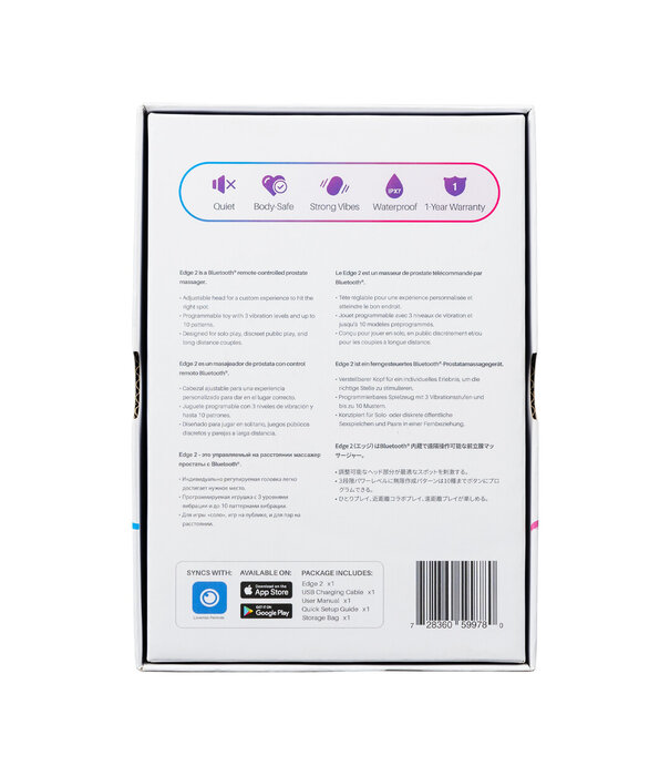 Lovense Edge 2 - Verstelbare Dual-motor App-gestuurde Prostaatmassager - Zwart