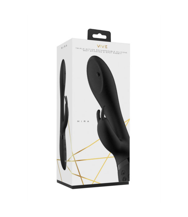 VIVE by Shots Mira - Spinning G-spot Konijn - Zwart