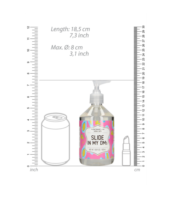 S-Line by Shots Slide In My DMs - Waterbased Lubricant - 17 fl oz / 500 ml