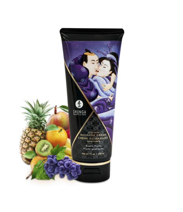 Shunga Kusbare Massagecrème - Exotische Vruchten - 7 floz / 200 ml