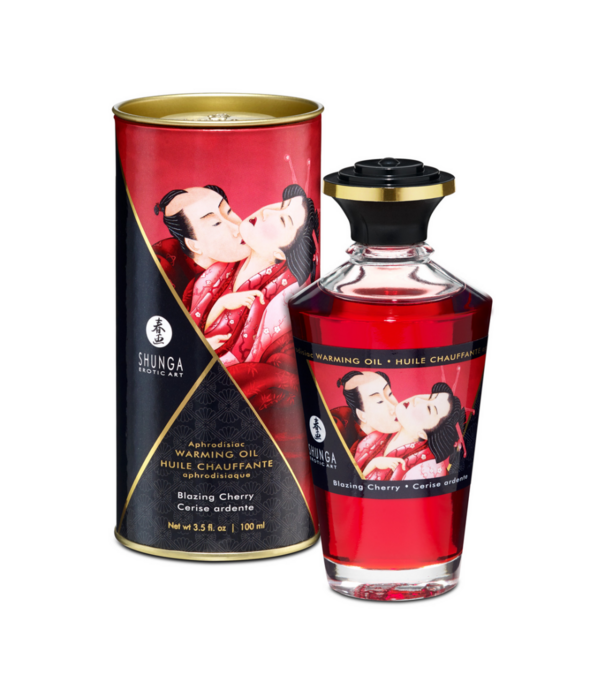 Shunga Aphrodisia Olie - Blazing Cherry - 3,5 fl oz / 100 ml