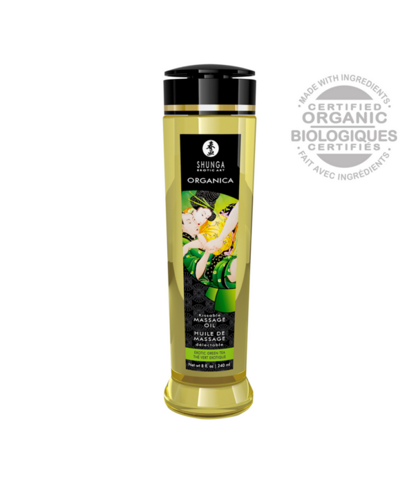 Shunga Organica Massage Olie - Groene thee - 8 fl oz / 240 ml
