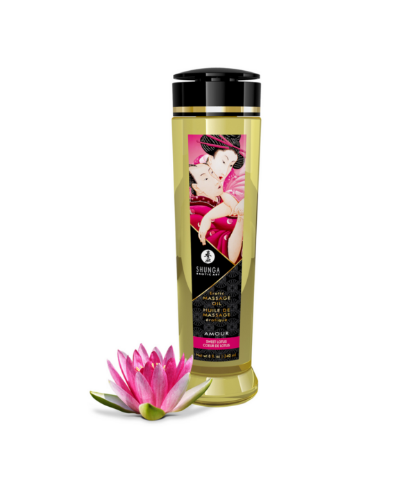 Shunga Erotische Massageolie - Sweet Lotus - 8 fl oz / 240 ml