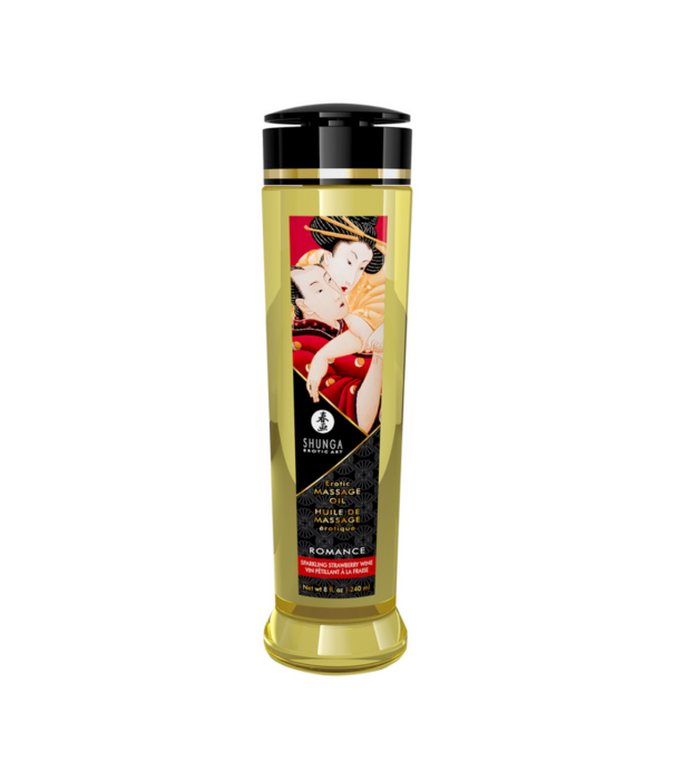Shunga Erotische Massageolie - Aardbei Sprankelende Wijn - 8 fl oz / 240 ml