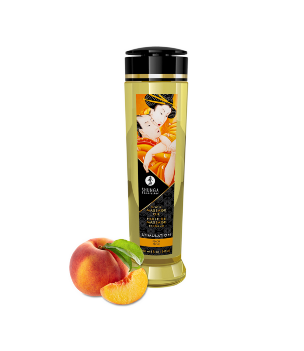 Shunga Erotische Massageolie - Perzik - 8 fl oz / 240 ml