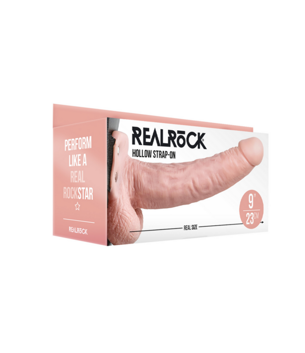 RealRock by Shots Holle Strap-On met Ballen - 9 / 23 cm
