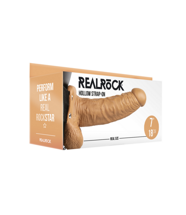 RealRock by Shots Hollow Strap-On met Ballen - 7 / 18 cm