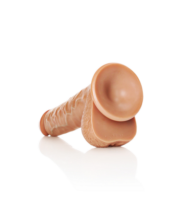 RealRock by Shots Rechtdoorlopende Realistische Dildo met Ballen en Zuignap - 11 / 28 cm