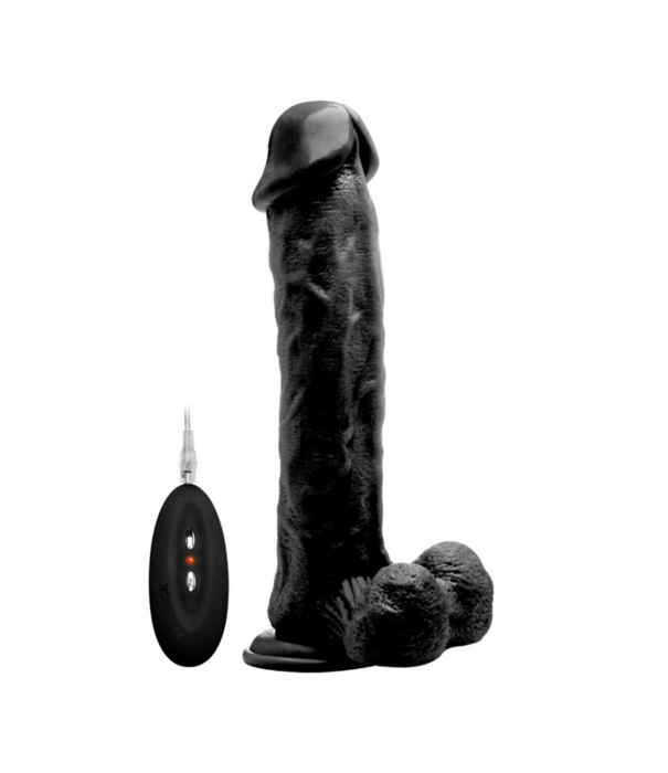 RealRock by Shots Vibrerende Realistische Cock met Scrotum - 11 / 28 cm
