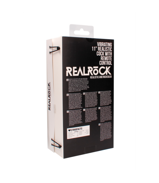 RealRock by Shots Vibrerende Realistische Cock met Scrotum - 11 / 28 cm