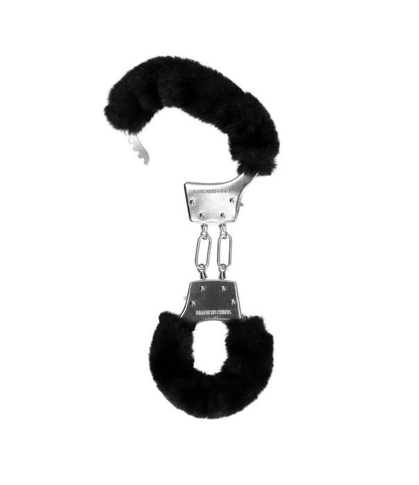 Ouch! by Shots Bont Metalen Handboeien - Zwart