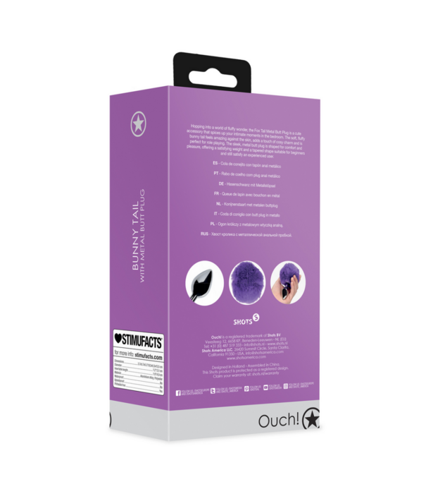Ouch! by Shots Konijnenstaart met metalen buttplug