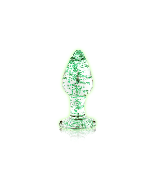 Ouch! by Shots Glazen Butt Plug - Glow in the Dark - Groot