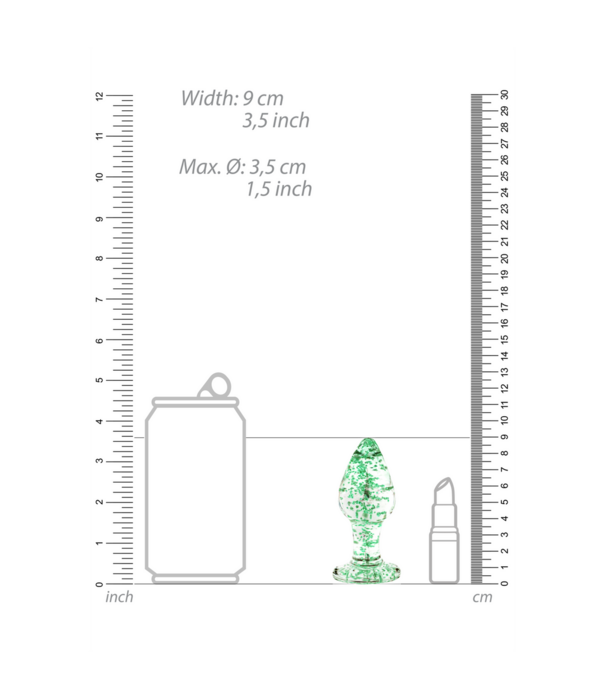 Ouch! by Shots Glazen Butt Plug - Glow in the Dark - Groot