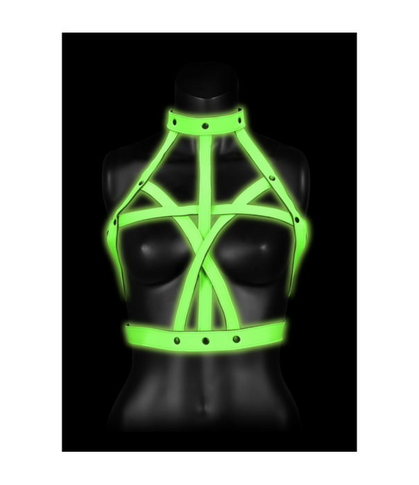 Ouch! by Shots BH Harnas - Gloeiende in het Donker - S/M