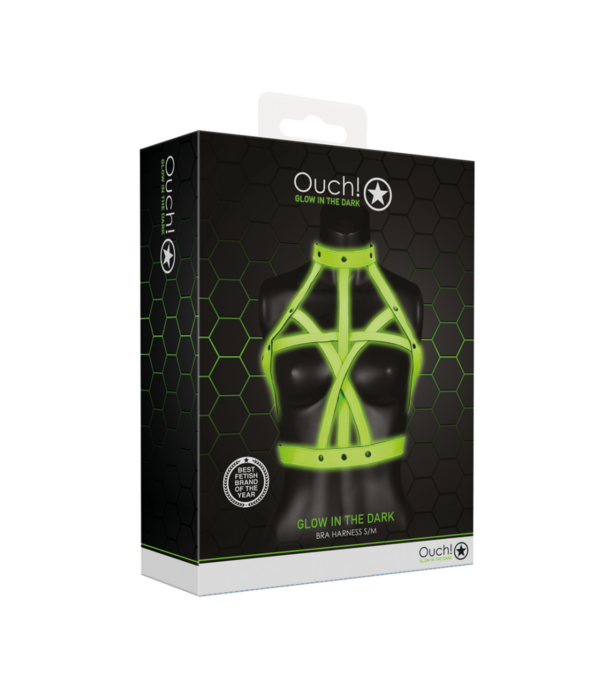 Ouch! by Shots BH Harnas - Gloeiende in het Donker - S/M