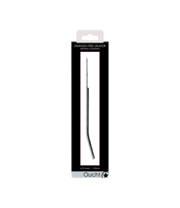 Ouch! by Shots Roestvrijstalen dilator - 0,2 / 6 mm