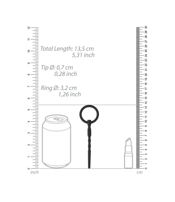 Ouch! by Shots Siliconen Penis Plug - 0,3 / 7 mm