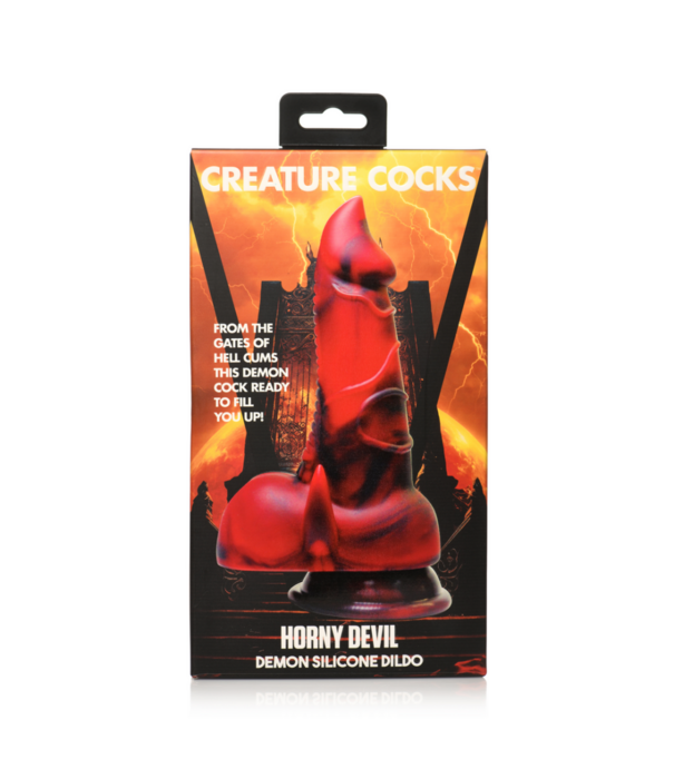 Horny Devil - Demon Silicone Dildo - Rood