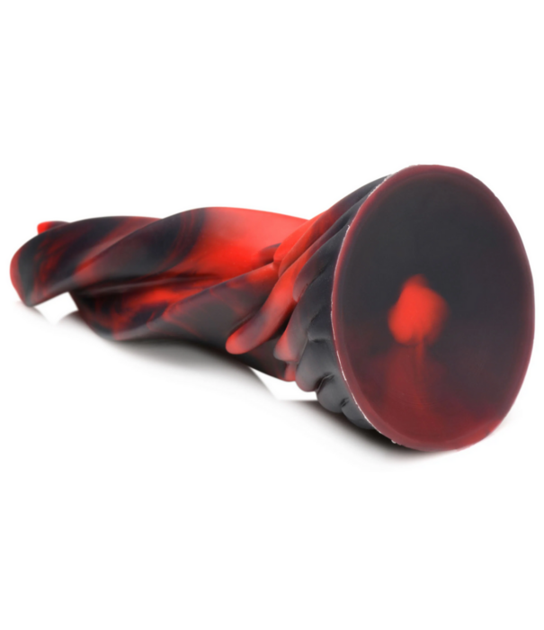 Hell Kiss Twisted Tongues Silicone Dildo - Rood