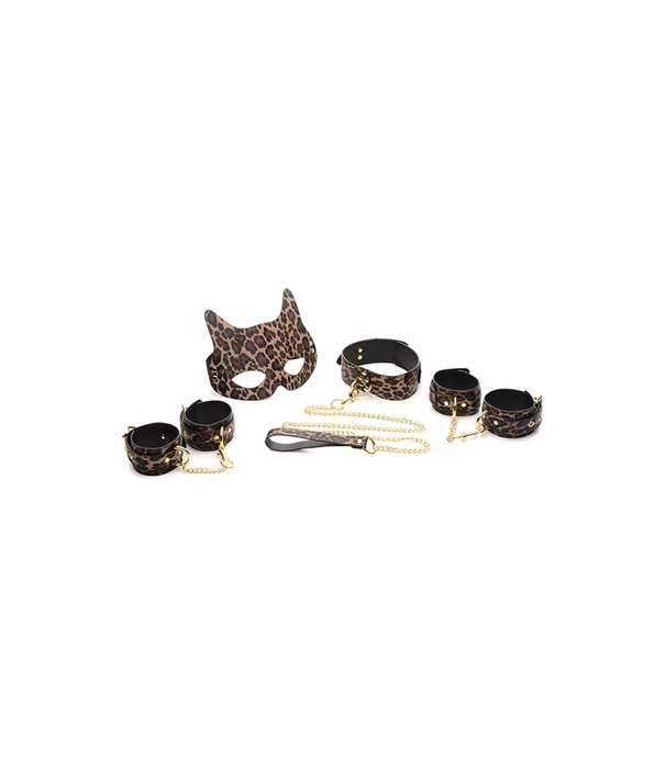 Leopard Print Bondage Set