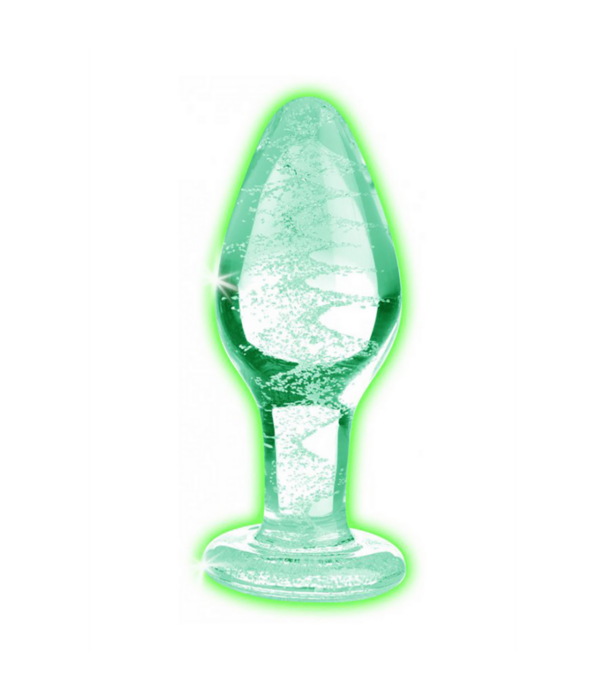 Glow-In-The-Dark - Glazen Butt Plug - Medium
