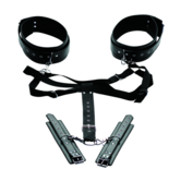 Eenvoudige Toegang Thigh Harness met Wrist Cuffs