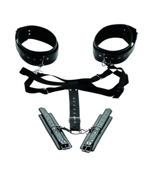 Eenvoudige Toegang Thigh Harness met Wrist Cuffs