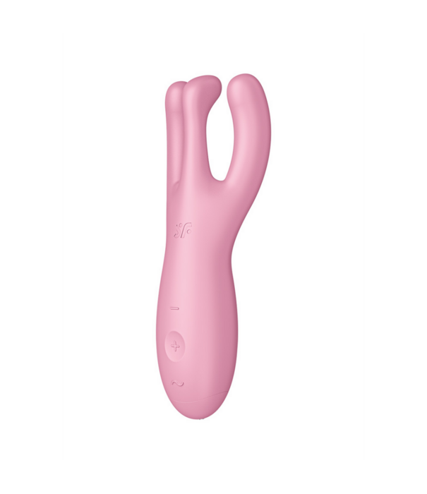 Satisfyer Threesome 4Plus - Lay-on Vibrator met App - Roze