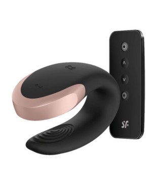 Double Love - Luxe Partner Vibrator - Zwart