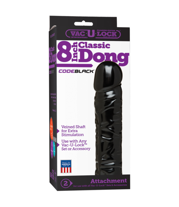 Doc Johnson CodeBlack - Classic Dildo - 8 / 20 cm