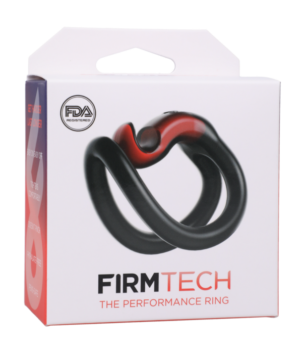 Doc Johnson Prestatie Ring - Zwart/Rood