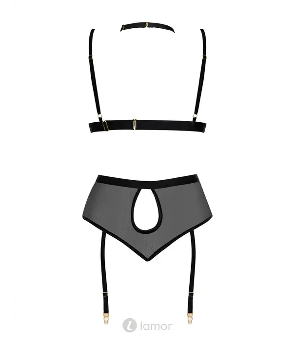 * BEAUTYNIGHT Beauty Night Cristalyn 3-delige lingerie set zwart