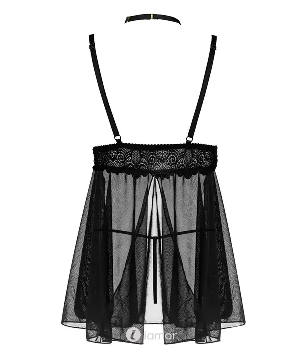 * BEAUTYNIGHT Beauty Night Milana zwarte babydoll met string