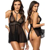 Beauty Night Milana zwarte babydoll met string