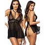 Beauty Night Milana zwarte babydoll met string