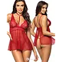 Beauty Night Milana babydoll met string kersenrood