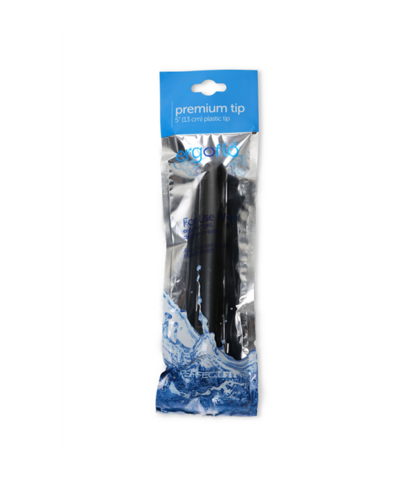 PerfectFitBrand Ergoflo - Premium Tip voor Anale Douche - 5” / 13 cm - Zwart