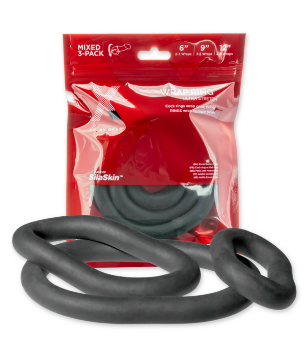 PerfectFitBrand Ultra Wrap Ring - Cockring 2-Pack - 2 Stuks - 6.9 en 12 / 17,5 cm en 30 cm