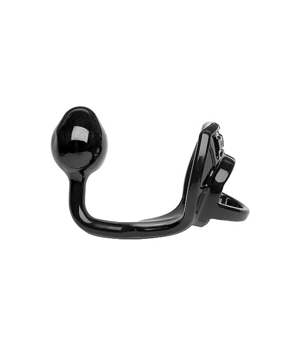 PerfectFitBrand Armor Tug Lock - Cockring met Ball Strap en Butt Plug - Medium