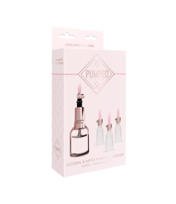 Pumped by Shots Clitorale  Tepelpomp Set Medium - Medium